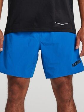 Hoka Men's Bright Blue Athletic Running Shorts